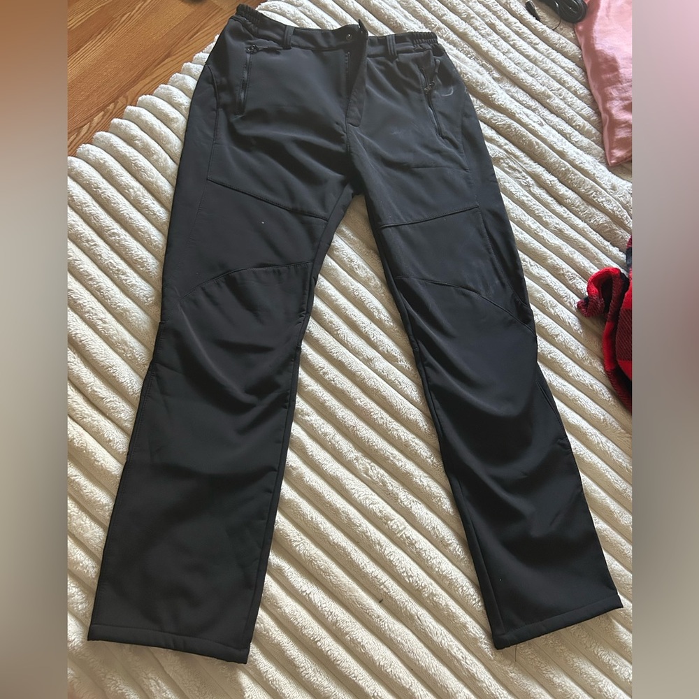 Unisex Medium Black Waterproof Snowpants